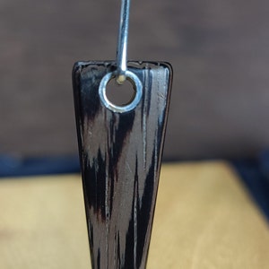 Wenge wood and Sterling Silver Pendant