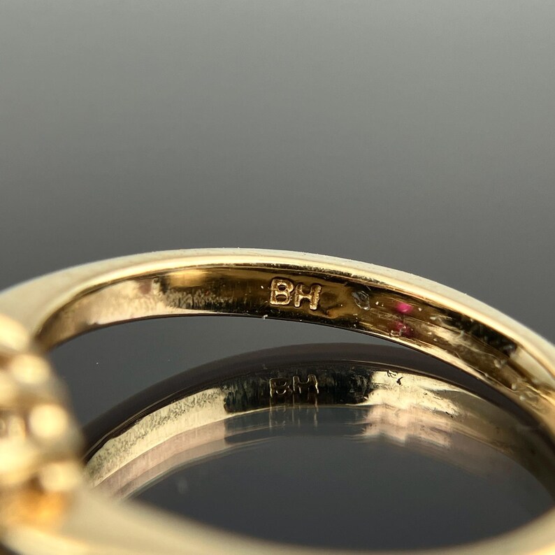 EFFY BH 14k Diamond & Ruby Halo Yellow Gold Ring Size 4.5 - Etsy