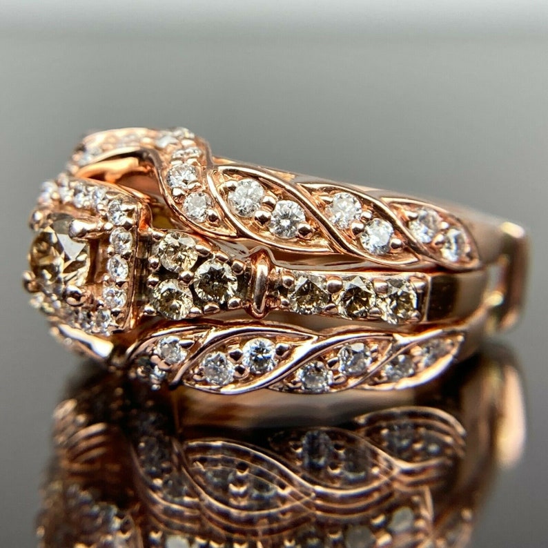 Le Vian 14k Chocolate Diamond Rose Gold Ring & Enhancer Jacket Etsy