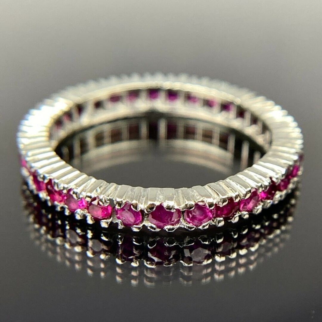 14k Ruby Eternity Band White Gold Ring Size 6 - Etsy