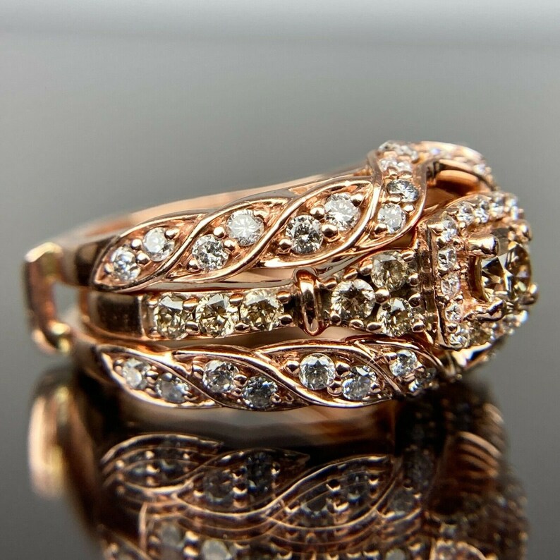 Le Vian 14k Chocolate Diamond Rose Gold Ring & Enhancer Jacket Etsy