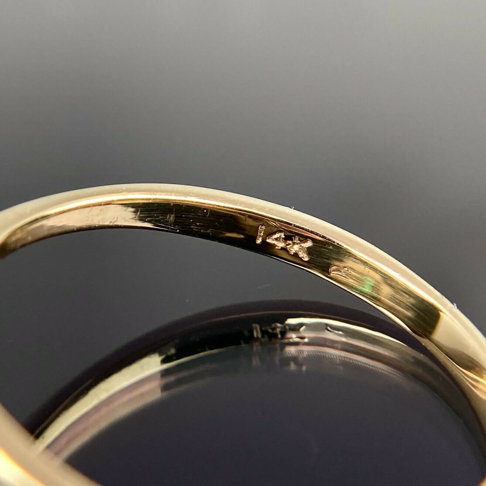 EFFY 14k Diamond & Emerald Halo Yellow Gold Ring Size 8 - Etsy