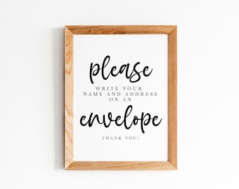 Wedding Envelope Sign, Bridal Shower Decor (Digital Download)