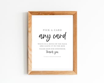 Pick A Card Guestbook Sign, Playing Cards Guestbook, Please Sign Our Guestbook (Digital Download)