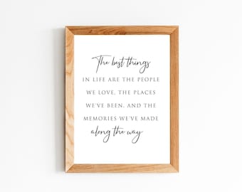 Inspirational Quote Print, Family, Friends, Travel Printable Wall Art (Digital Download)