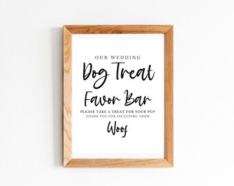 Dog Treat Wedding Favor Sign, Pet Treat Bar Sign Printable, Biscuit Bar Sign (Digital Download)