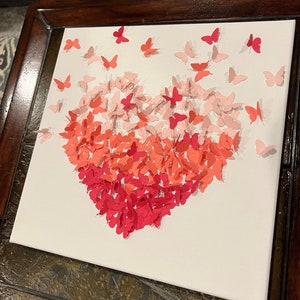 Butterfly 12 by 12 Ombre Heart