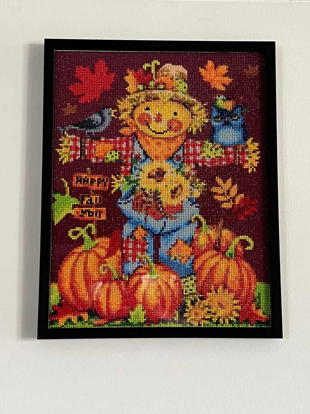 Happy Fall Y'all - Diamond Dots Finished, Framed 14x18 Picture - Etsy