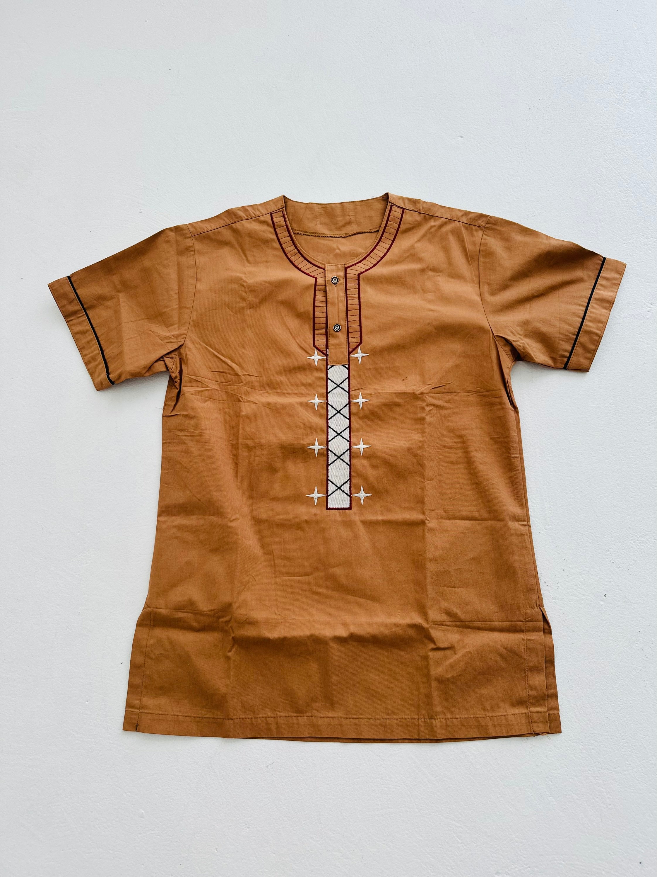African Men Shirt Summer Dashiki Style, Embroidered African