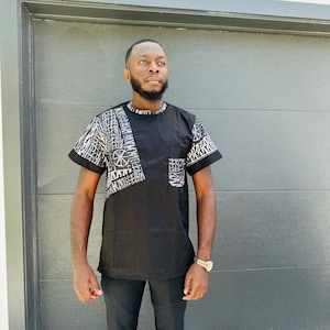 Father’s Day Men’s traditional African shirts, African shirts, African men dresses, Mens African dress shirt, African Outfit