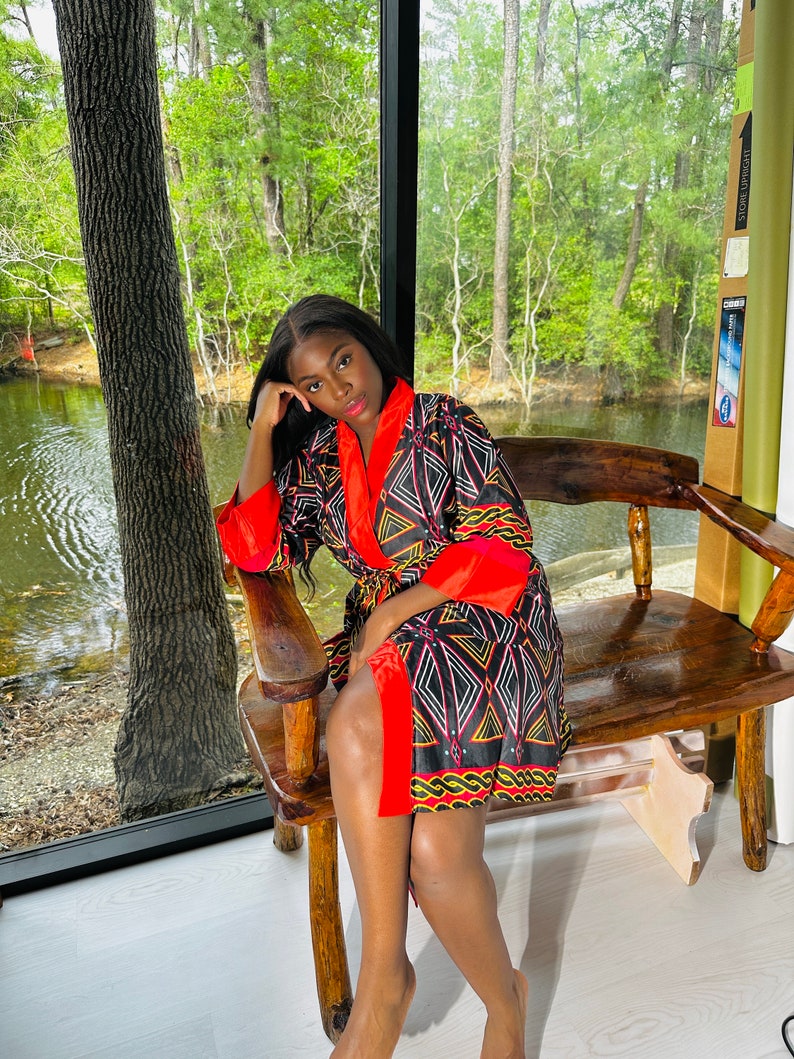 Bench Robe Anyinka Robe -handmade African Bridesmaid Robe, Bridal Robes, Mom Gift ...