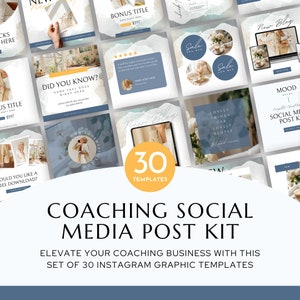 Coaching-Social-Media-Post-Kit, Instagram-Grafiken, Kursstartbeiträge, digitale Biz-Vorlagen | Lead-Magnet-Beiträge | Unternehmensberater