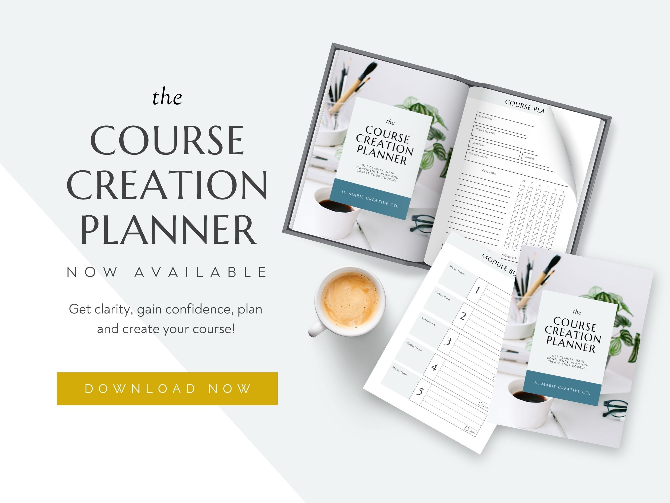 Course Creation Planner Coaching Planner Course Creation Strategy ...