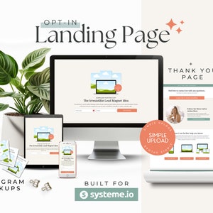 Systeme.io Opt-In Seite | Landing Page | Bleimagnet Seite | Coaching-Vorlage | E-Mail Marketing Seite | Koralle