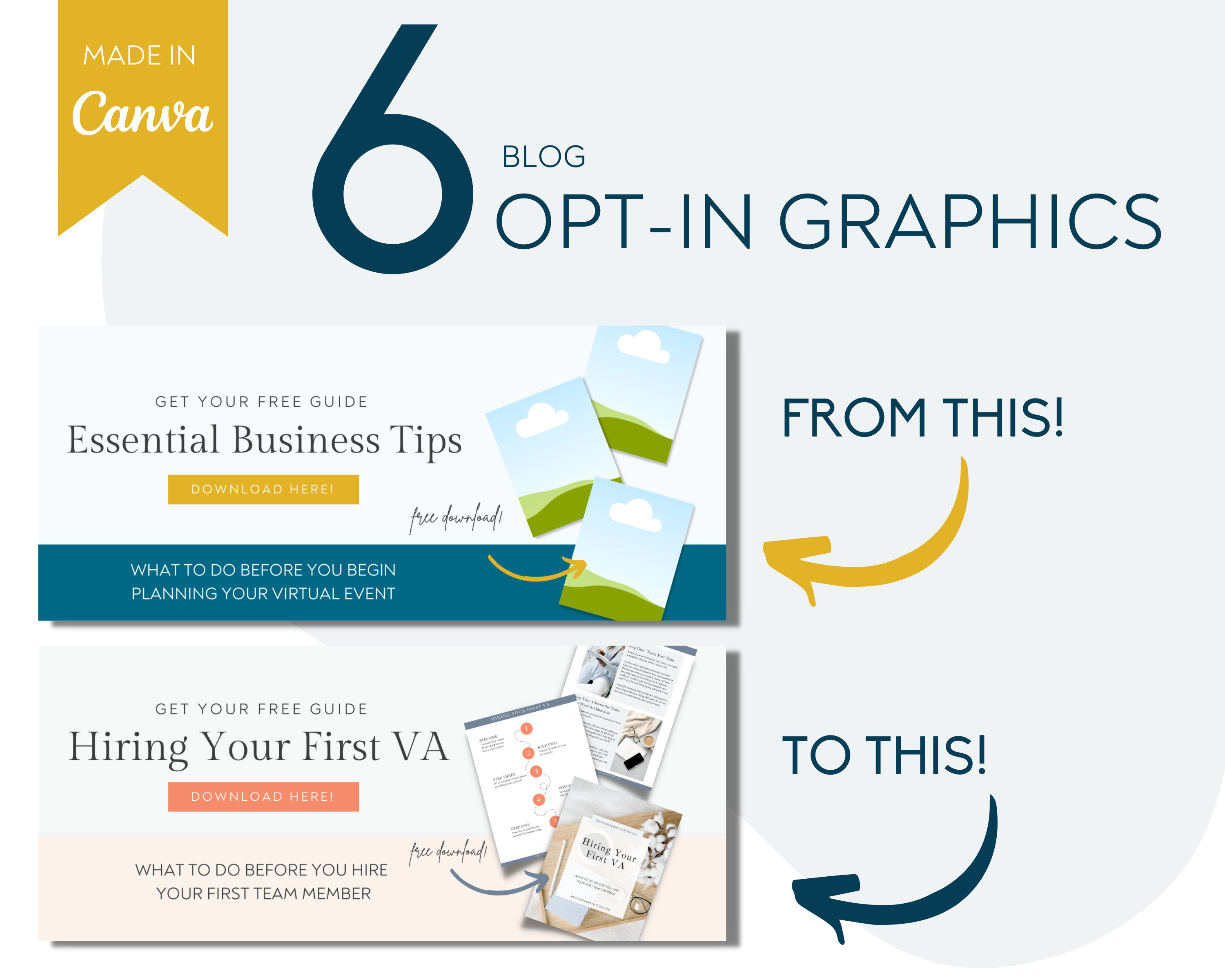 6 Blog Lead Magnet Opt-in Templates | Lead Magnet Mockup Templates ...