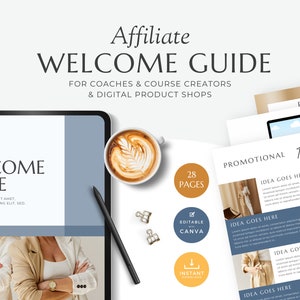 Affiliate Welcome Guide | Digital Product Brochure | Affiliate Template | Affiliate Marketing | Affiliate Promotion Ebook