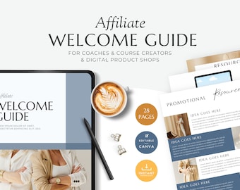 Affiliate Welcome Guide | Digital Product Brochure | Affiliate Template | Affiliate Marketing | Affiliate Promotion Ebook