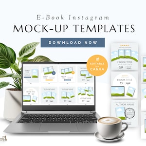 50 Ebook Instagram Mockup Templates, Digital Product Mockup, Magazine Mockup, Book Mockup, Social Media Instagram Templates, Product Mockup