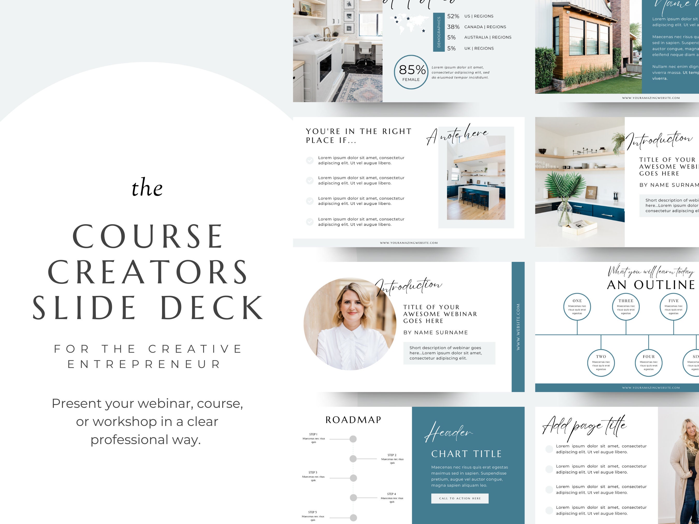 Coaching Template Pack, Course Creation Bundle, Course Graphic ...
