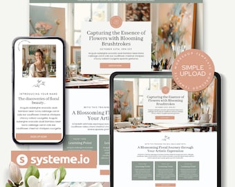 Systeme.io Workshop Sales Page | Landing Page | Coaching Template | Sales Funnel | Online Workshop | Art Course Launch | Artist Coach