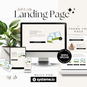 Systeme.io Opt-In Page | Landing Page | Lead Magnet Page | Coaching Template | Email Marketing Page | Black