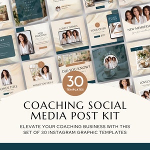 Coaching-Social-Media-Post-Kit, Instagram-Grafiken, Kursstartbeiträge, Kurs-Coaching-Vorlagen | Lead-Magnet-Beiträge