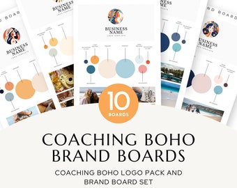 Coaching Boho Branding Board Sets | Course Creator Branding | Coaching Kit | Mood Board Palette | Consultant Brand | Digital Product Style