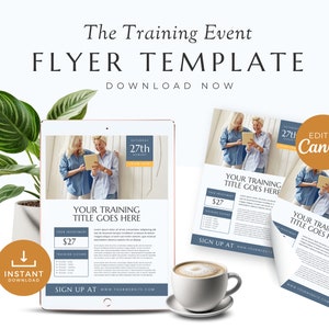 Training Event Flyer Template | Flyer Sheet | Workshop Flyer | Event Flyer | Course Template - Coaching