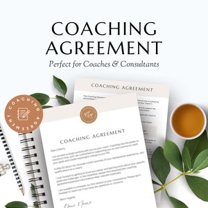 Coaching & Consulting Agreement | Coaching Contract | Client Contract | Coaching Business Template | Onboarding Form