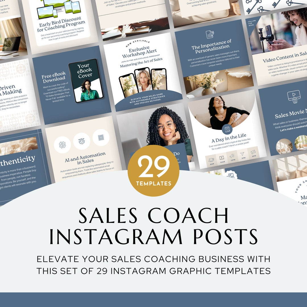 Sales Coach Instagram Templates, Course Templates, Instagram Posts ...
