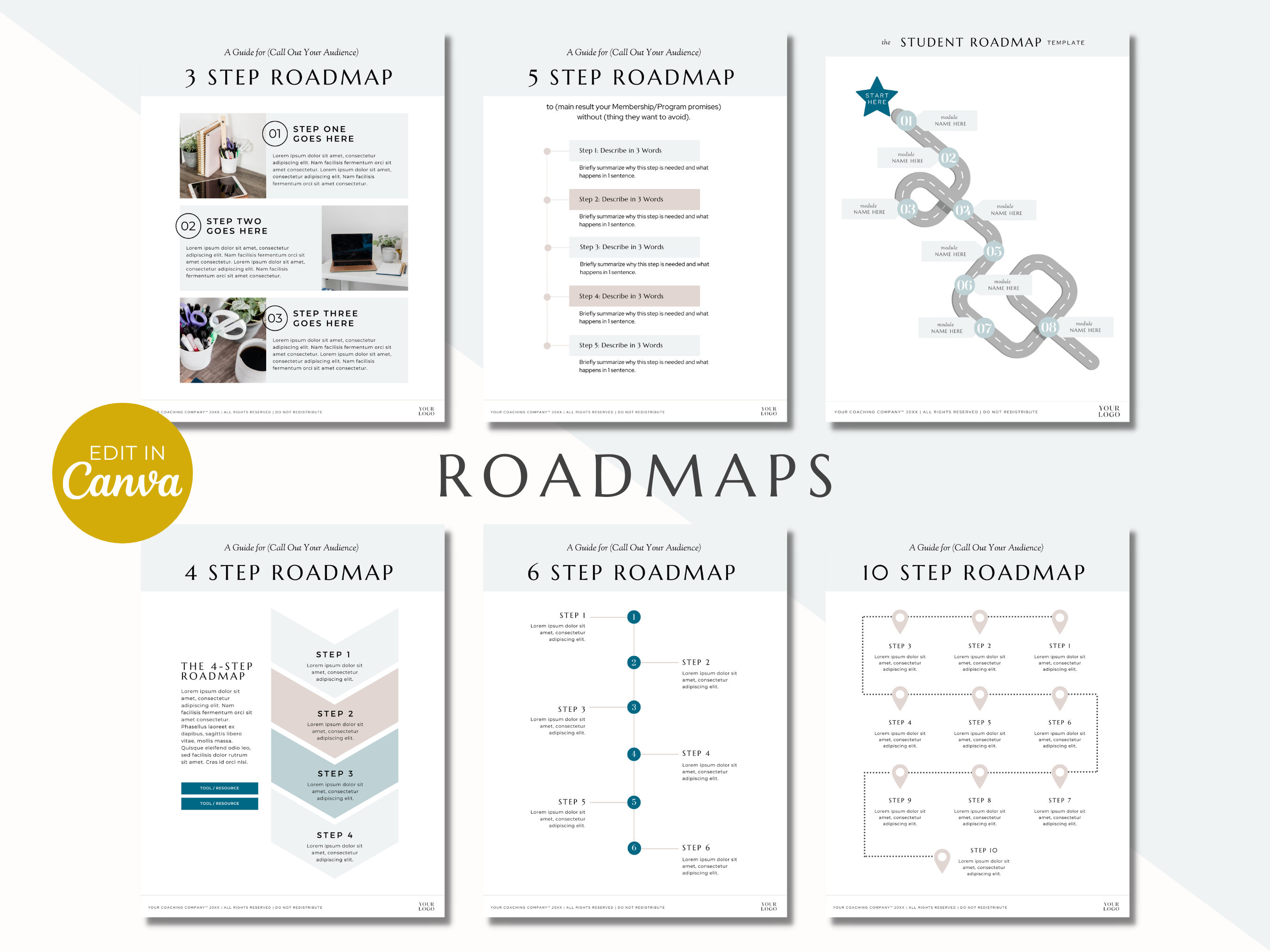 Coaching Template Pack, Course Creation Bundle, Course Graphic ...