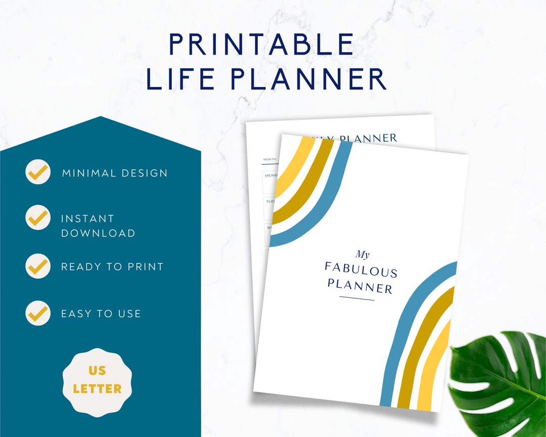 My Fabulous Planner Printable Personal Life Planner Printable Planner
