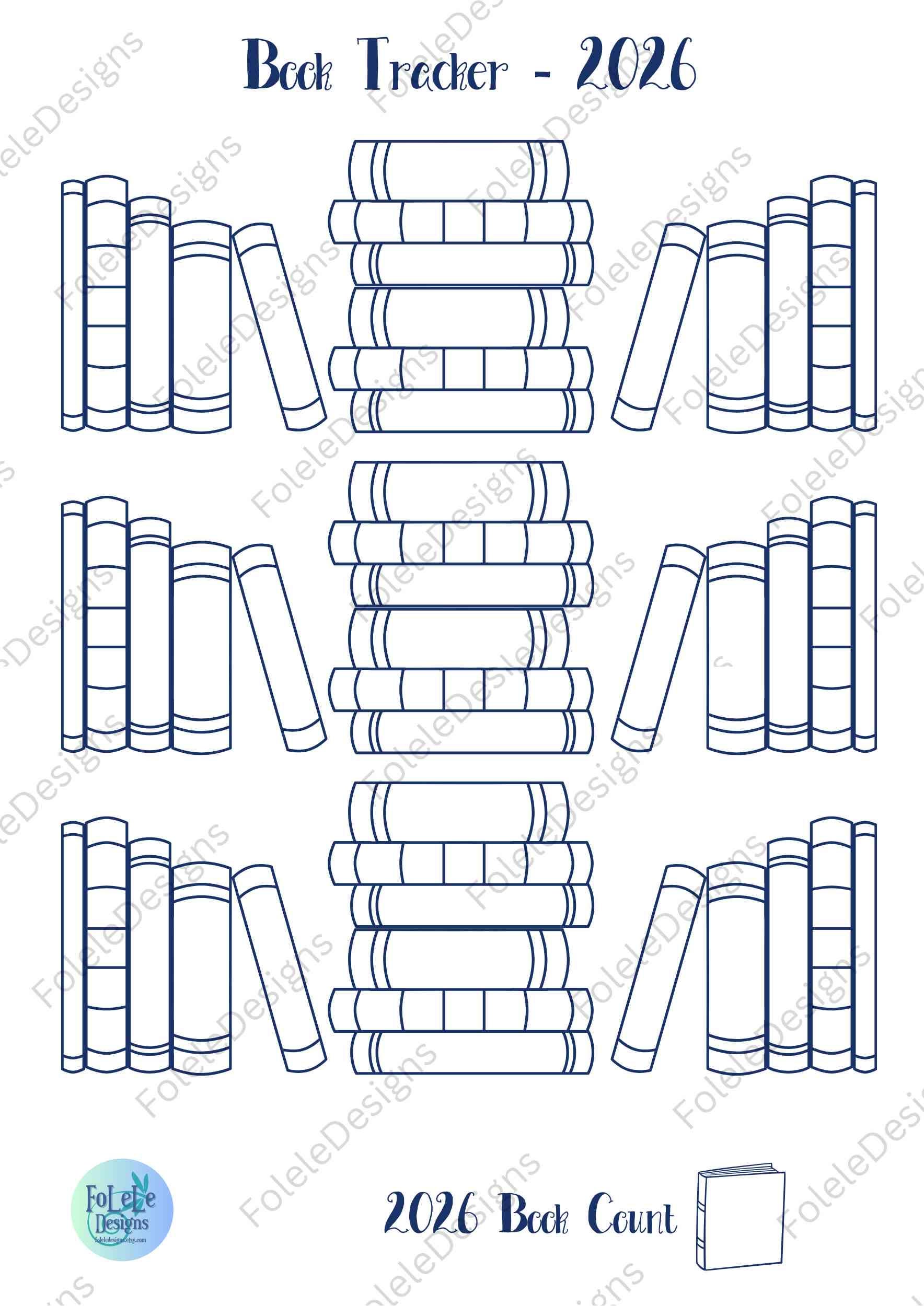 2026 Book Tracker Printable | 10 Font Styles | Reading Journal ...