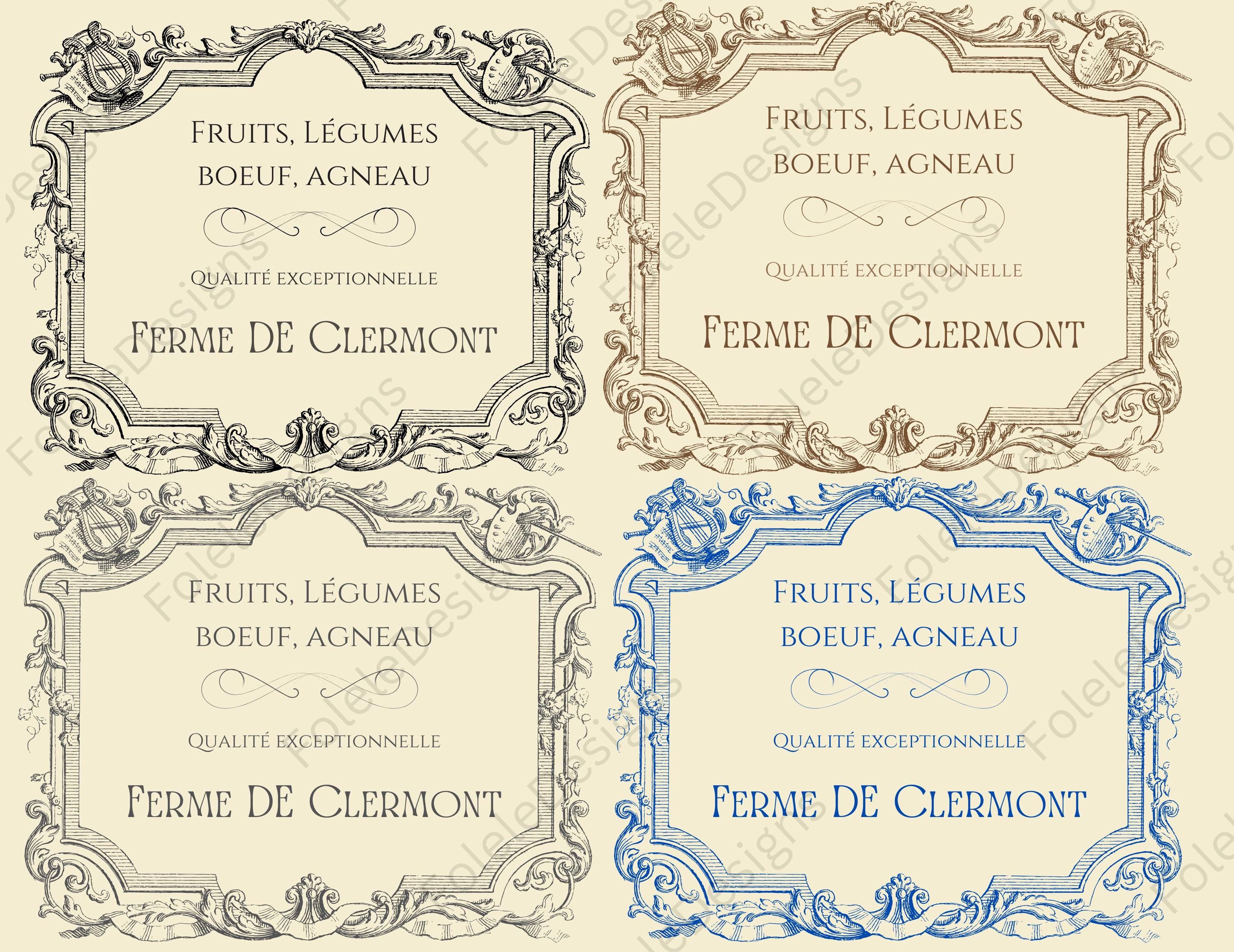 20 Vintage French Labels | Transparent Ephemera | Junk Journal ...