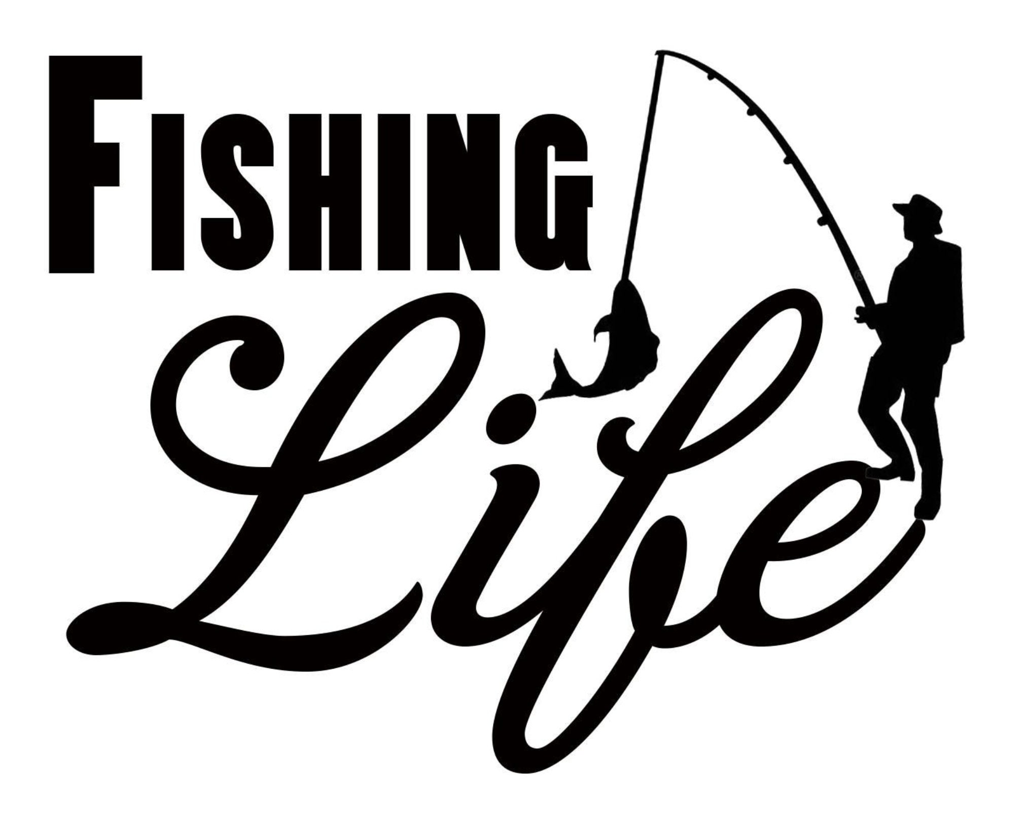 Fishing Life Decal colors UV Rated Decal 
