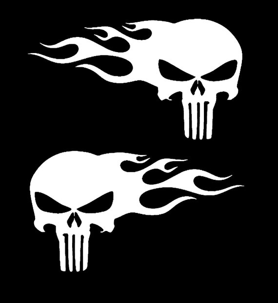 Punisher Decal colors UV Rated clear Background 