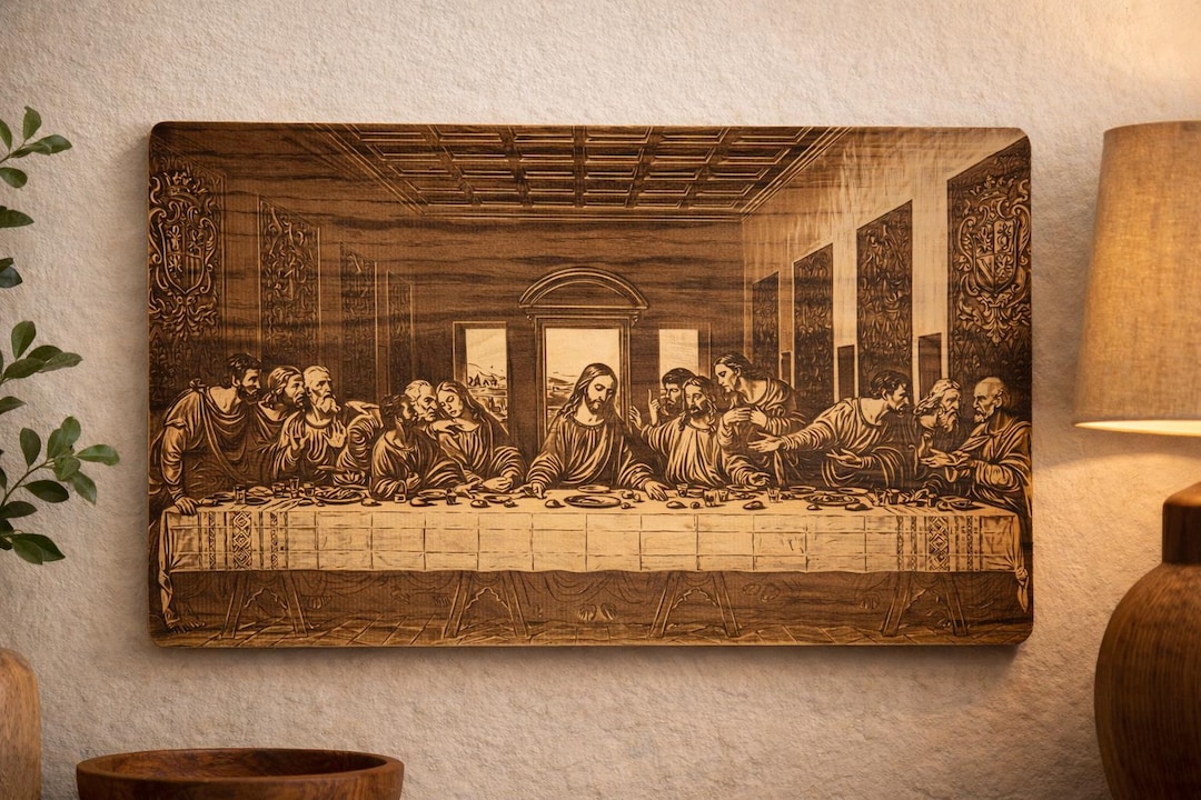 Jesus Last Supper Wood Plaque | Christian Wall Art 11x17 - Etsy