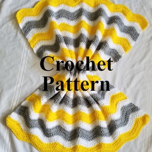 Crochet Baby Blanket Pattern, Crochet Baby Afghan Pattern, Crochet Blanket Pattern, Crochet Afghan Pattern, Crochet Pattern, Ripple Afghan