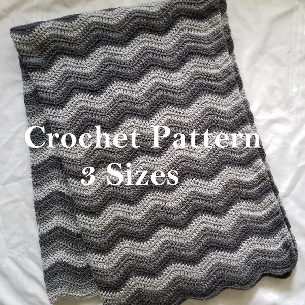 Crochet Blanket Pattern, Crochet Pattern, Ripple Afghan, Pattern, Afghan Pattern,