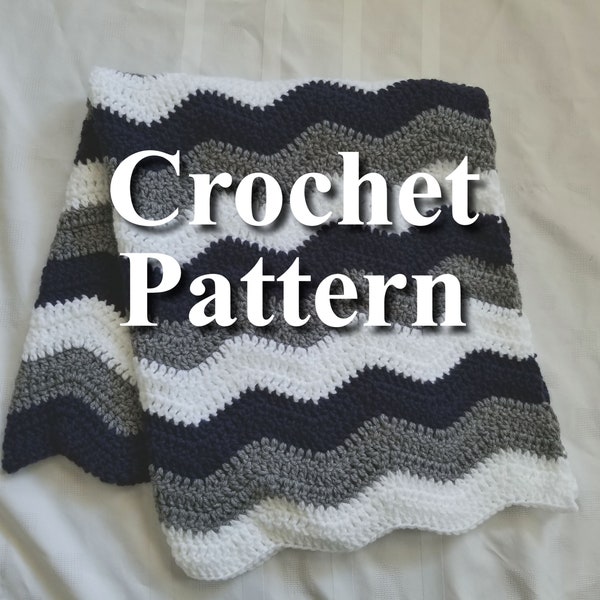 Crochet Baby Blanket Pattern, Crochet Baby Afghan Pattern, Crochet Blanket Pattern, Crochet Afghan Pattern, Crochet Pattern, Ripple Afghan