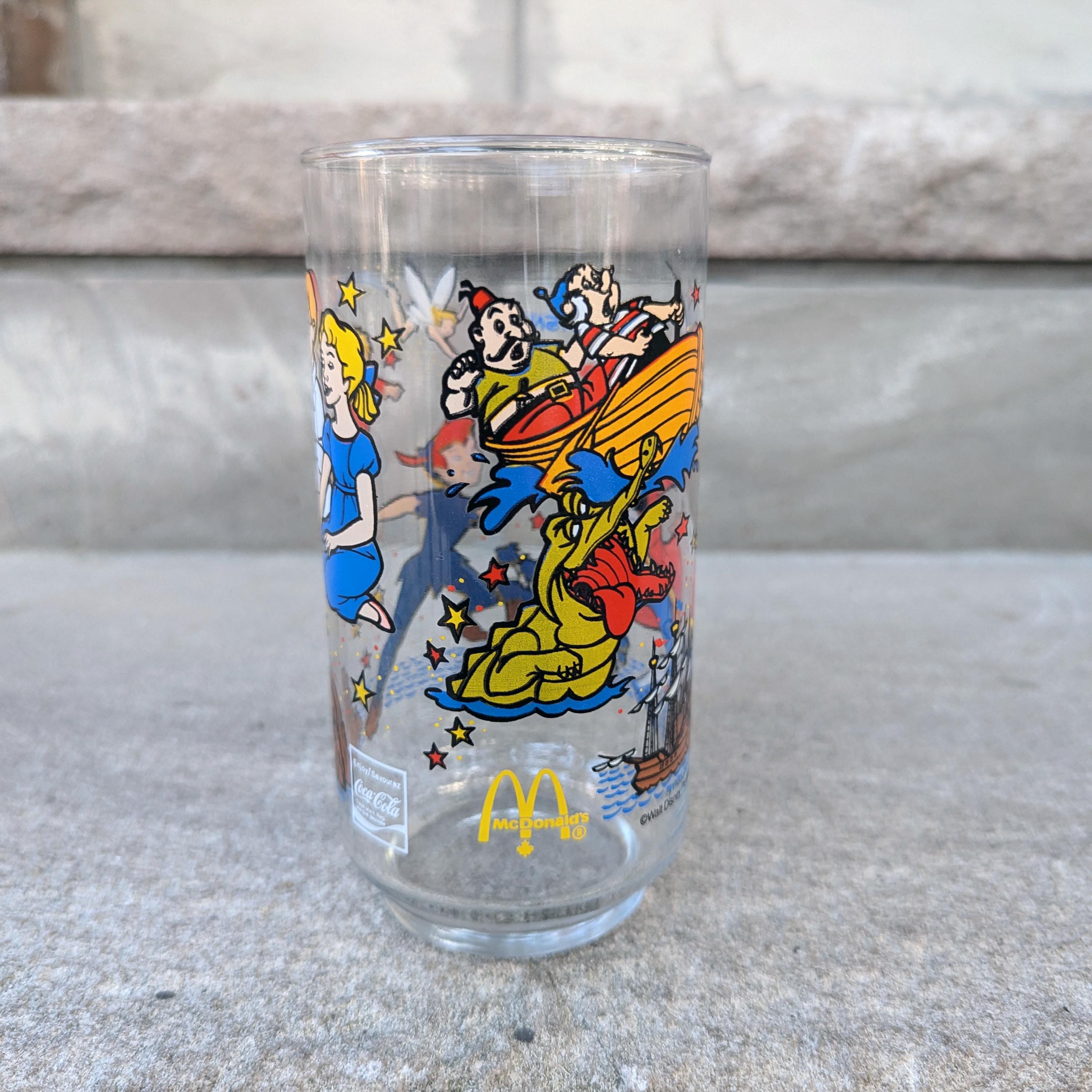 Walt Disney Mcdonald's Coca-cola Glasses - Cinderella & Peter Pan