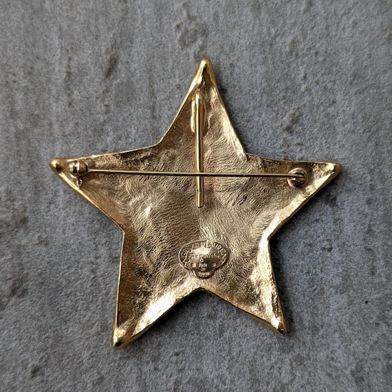 Yves Saint Laurent Rive Gauche Gold Plated Star Brooch/pendant