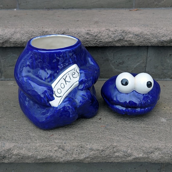 Cookie Monster Vintage Ceramic Cookie Jar - Etsy