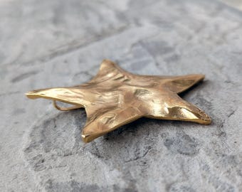 Yves Saint Laurent Rive Gauche Gold Plated Star Brooch/pendant
