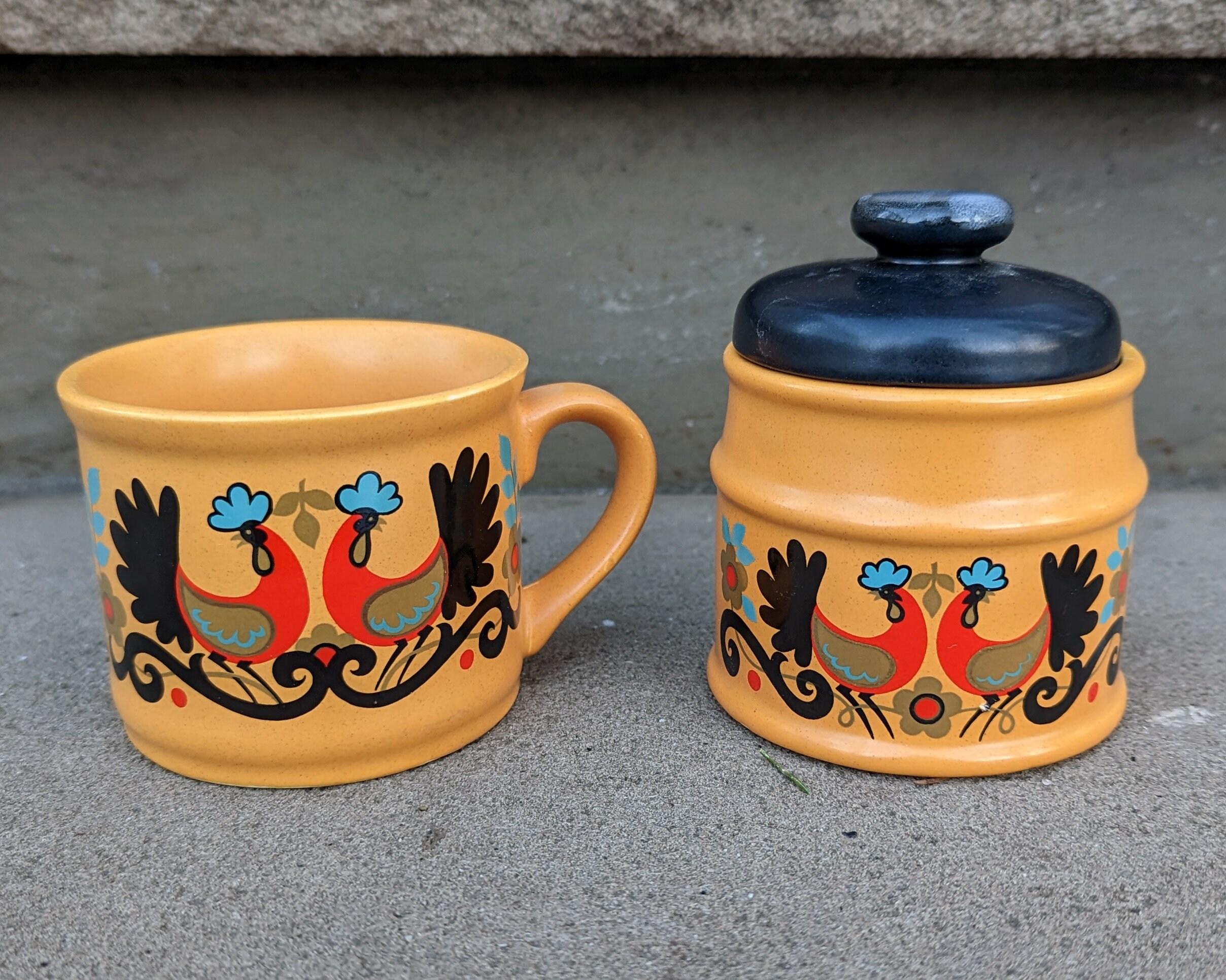 Sadler Rooster Vintage 10-pc Coffee Set (made in England) - Etsy
