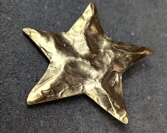 Yves Saint Laurent Rive Gauche Gold Plated Star Brooch/pendant