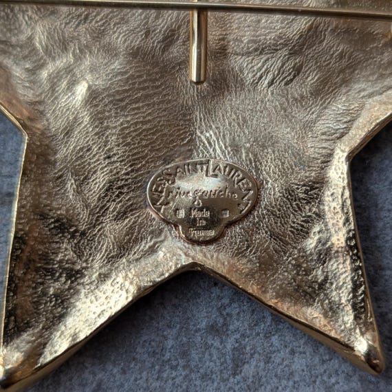 Yves Saint Laurent Rive Gauche Gold Plated Star Brooch/pendant