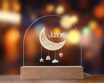 Personalized Baby Nightlight, Custom Baby Night Light, Gift for Newborn, Baby Shower Gift, Newborn Nursery Decor, Christmas Gift, LED Light