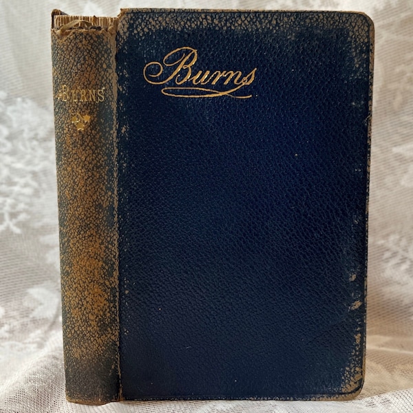 Robert Burns Poetical Works, Rare Antique Book, C. Late 1800s, Old Leather Book, 1925 Inscription, Gifts for Him, Gifts for Her