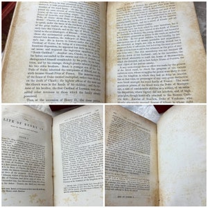 K&ouml;nnte beinhalten: Seiten eines alten Buches mit gedrucktem Text. Das Papier ist vergilbt und der Text in einer klassischen Serifenschrift. Das Buch scheint ein historischer Text zu sein, m&ouml;glicherweise eine Biografie oder ein historischer Bericht.